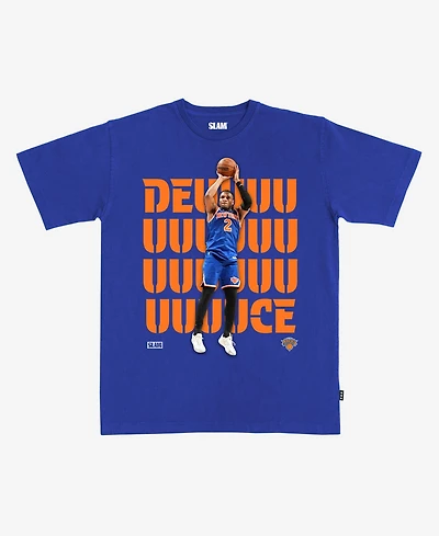 Slam Men's and Women's Miles McBride Blue New York Knicks T-Shirt