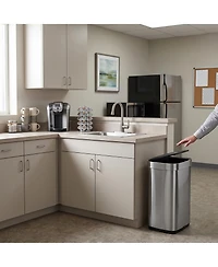 Mega Casa 13-Gallon Motion Sensor Trash Can, Stainless Steel 50-Liter Automatic Touchless Waste Bin with Silent Close Lid