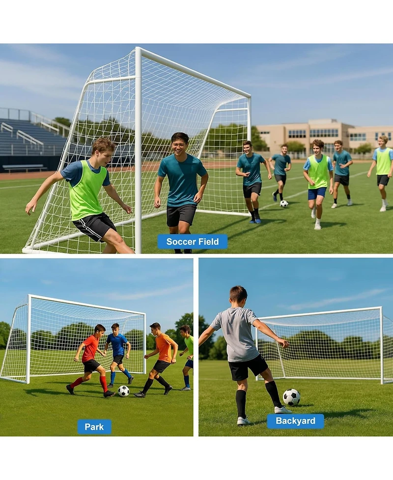 Mooncool Soccer Goal Steel for Teens and Adults Training