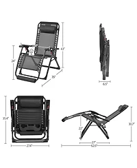 Aofar 29" Zero Gravity Chair Folding Recliner Lounge