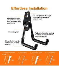 Xdovet Heavy Duty Steel Wall Mount Organizer for Tools Ladders Hose Bikes Ropes Bulk Items