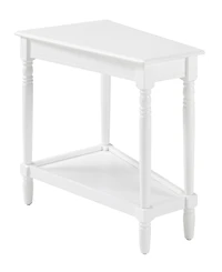 Convenience Concepts French Country Manor 14" Wood No-Tools Wedge End Table