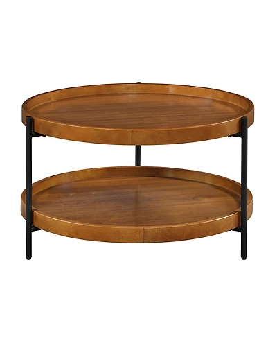 Convenience Concepts Lunar 30" Wood Round Coffee Table
