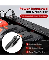 Xdovet Power Tool Organizer with Drill Holder Outlet Strip