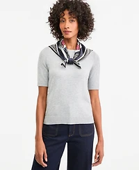 Jones New York Women's Accent Rib Knit Scarf T-Shirt