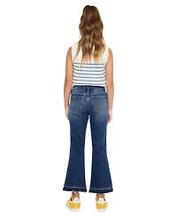 KanCan Big Girls Liza High Rise Crop Flare Jeans