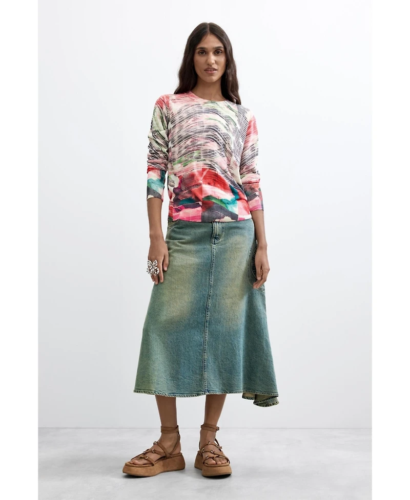 Desigual Women's Thin Printed Sweater