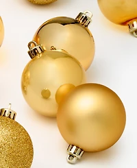 Holiday Lane Christmas Cheer Set of 30 Assorted Shatterproof Ball Ornaments, Created for Macy's