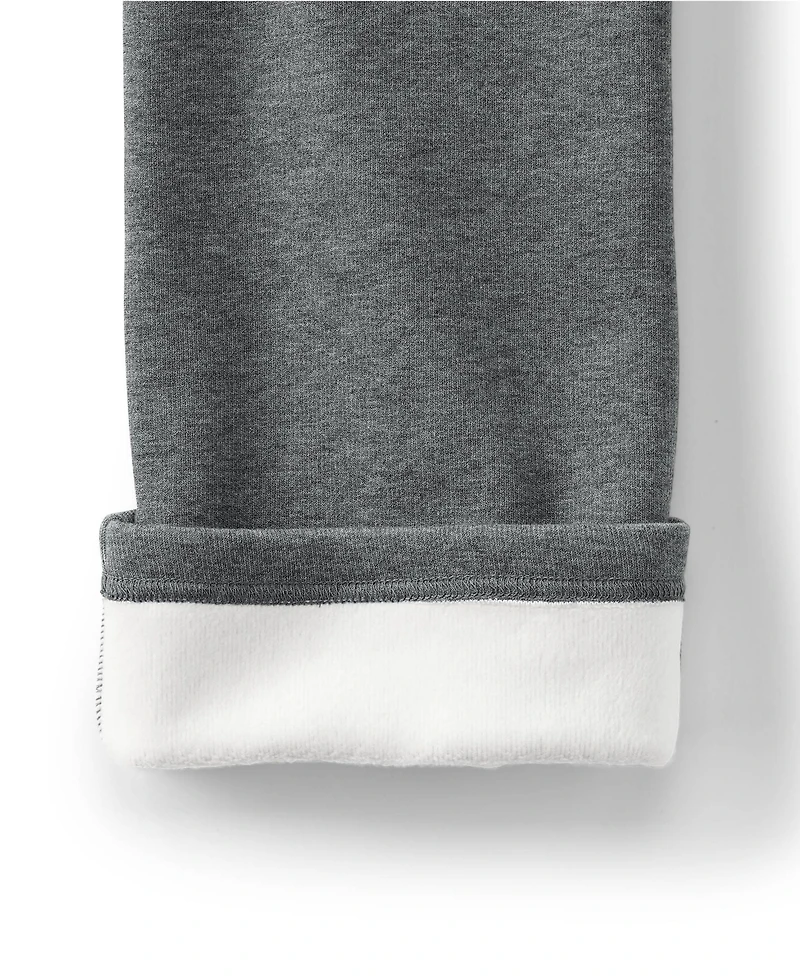 Lands' End Plus Size Serious Sweats High Rise Fleece Lined Straight Leg Pants
