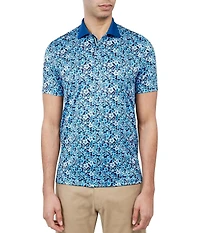 Society of Threads Men's Regular Fit Floral Print Performance Polo