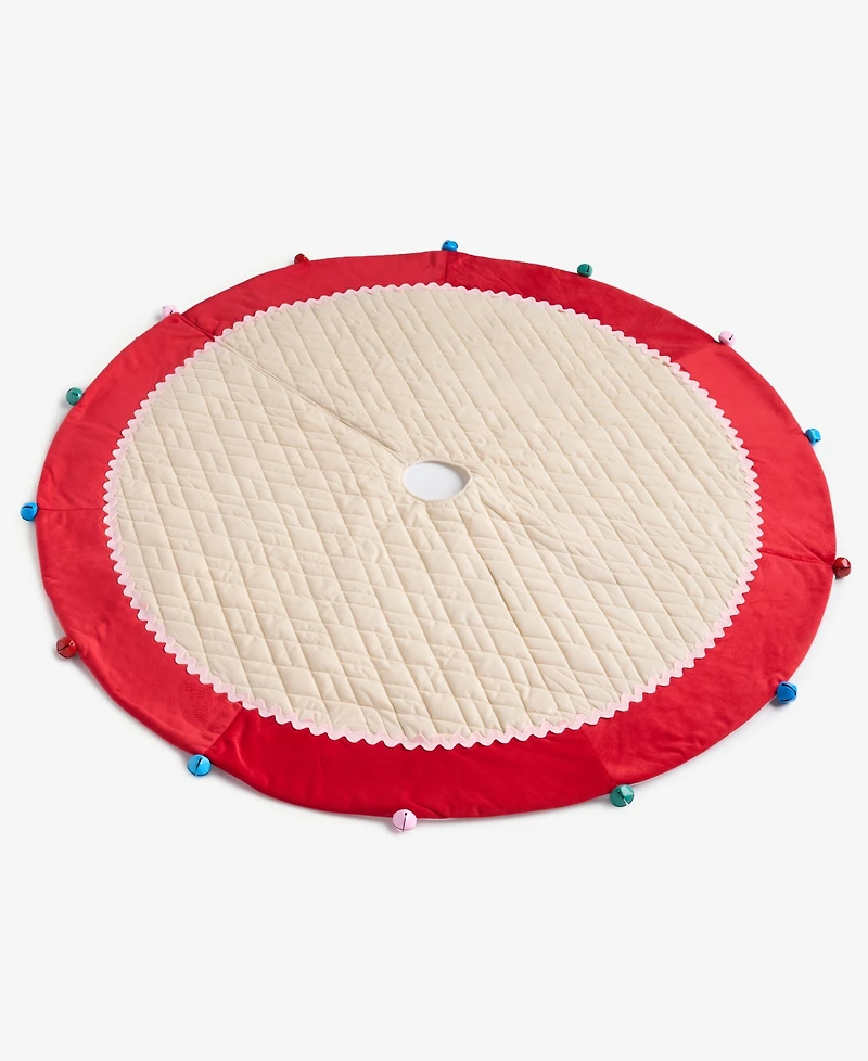 Holiday Lane Whimsy Multi-Bell Red and White Tree Skirt, Macy's Exclusive