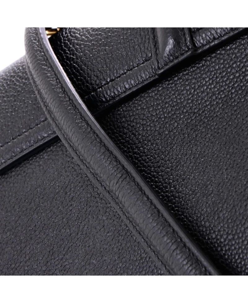 Pre-Owned Celine Medium 16 Top Handle Bag Grained Calfskin