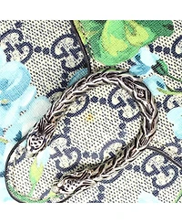 Pre-Owned Gucci Small Dionysus Chain Wallet Blooms Print Gg Coated Canvas