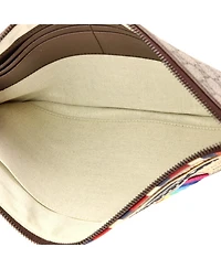Pre-Owned Gucci Courrier Pouch Gg Coated Canvas with Applique