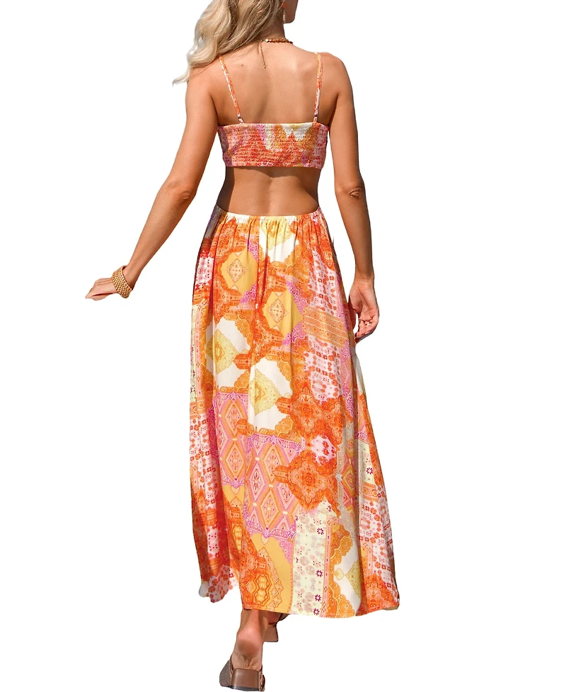 Cupshe Women's June Plans Patchwork Maxi Beach Dress