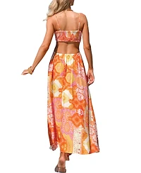 Cupshe Women's June Plans Patchwork Maxi Beach Dress