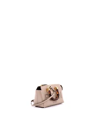 Pre-Owned Fendi Mini Logo By The Way Top Handle Bag Embossed Leather