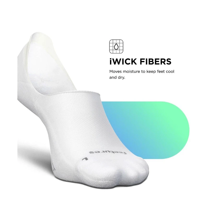 Feetures Men's Elite Light Cushion Invisible - Running Socks for Women and Men - Athletic Compression Socks - Moisture Wicking