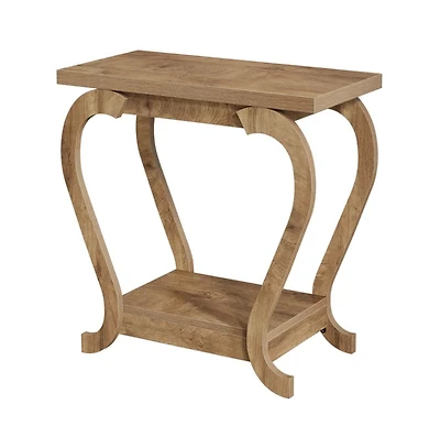 Slickblue 2-Tier Narrow End Table with Storage Shelves