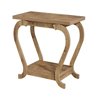 Slickblue 2-Tier Narrow End Table with Storage Shelves
