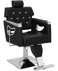 gaomon Reclining Salon Chair for Hair Stylists, Hydraulic Barber Chair with Pu Leather, High-Density Sponge Cushion, Adjustable Height, 360degree(s)