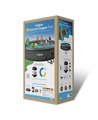 Funsicle QuickSet Inflatable Ring Top Outdoor Above Ground Pool with Pump