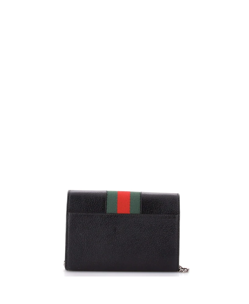 Pre-Owned Gucci Small Dionysus Web Chain Wallet Leather