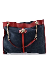 Pre-Owned Gucci Large Rajah Chain Tote Suede