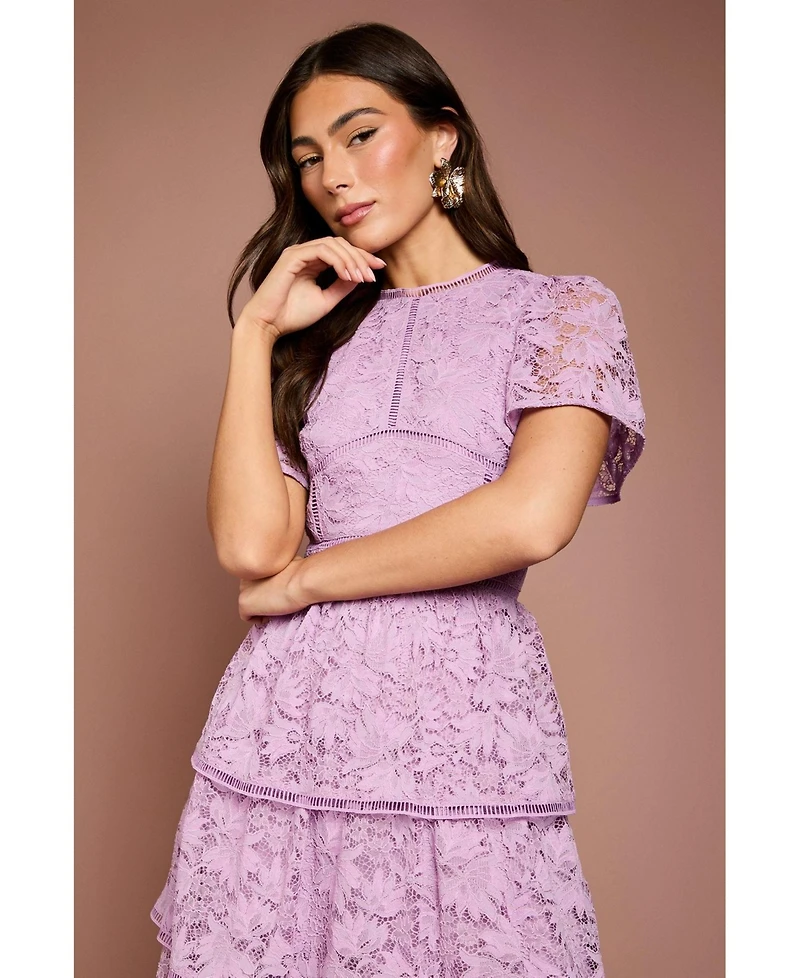 Coast Women's Tiered Lace Midi Dress