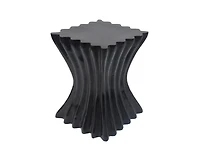 sumyeg Wave Shaped Mgo Side Table Sandstone Effect 200lbs Capacity Indoor Outdoor End Table