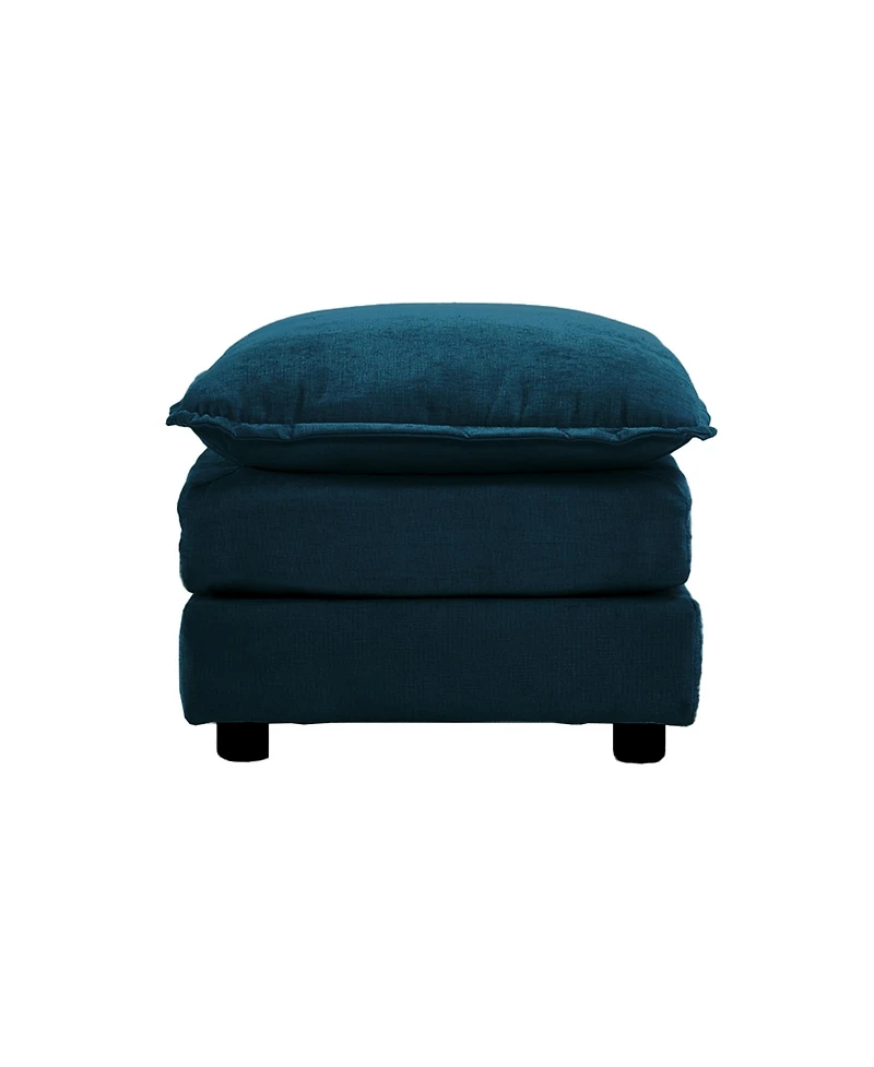 sumyeg Chenille Fabric Ottoman Footrest for Sectional Sofa Living Room Seating
