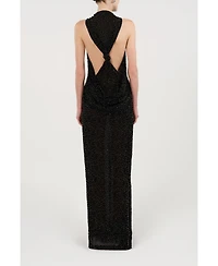Nocturne Women's Stone-Embellished Maxi Dress