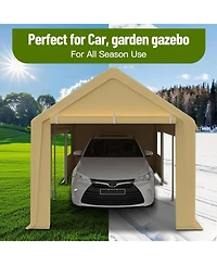 gaomon Heavy Duty Carport, Portable Garage with Roll-Up Windows,Removable Sidewalls and Doors, Outdoor Tent Garage for Car,Truck