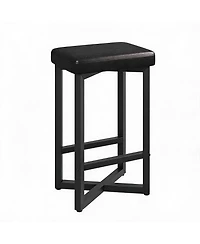 gaomon Set of 4 Pu Leather Backless Bar Stools
