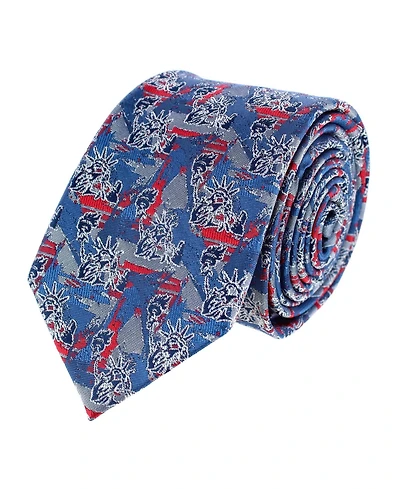 Trafalgar Men's Freedom's Torch Patriotic Silk Novelty Necktie