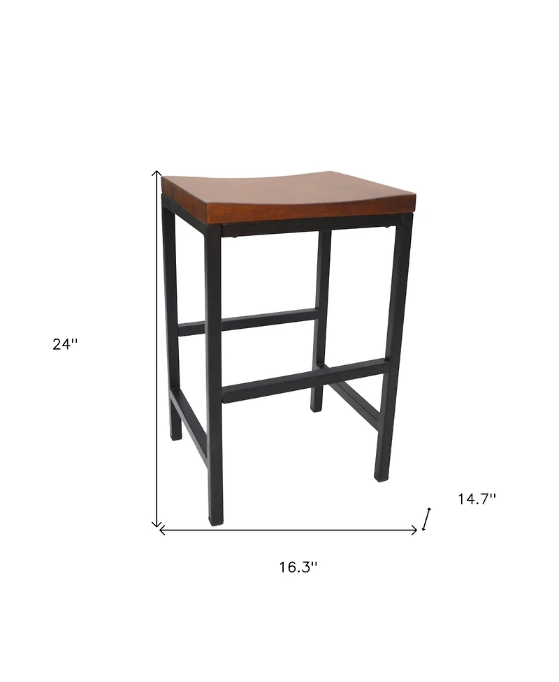 HomeRoots 24" Steel Backless Counter Height Bar Chair