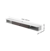 Sugift Floating Tv Stand 70 Inch Wall Mount Entertainment Center with Cable Hole