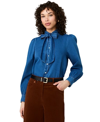 French Connection Women's Collared Button-Front Top