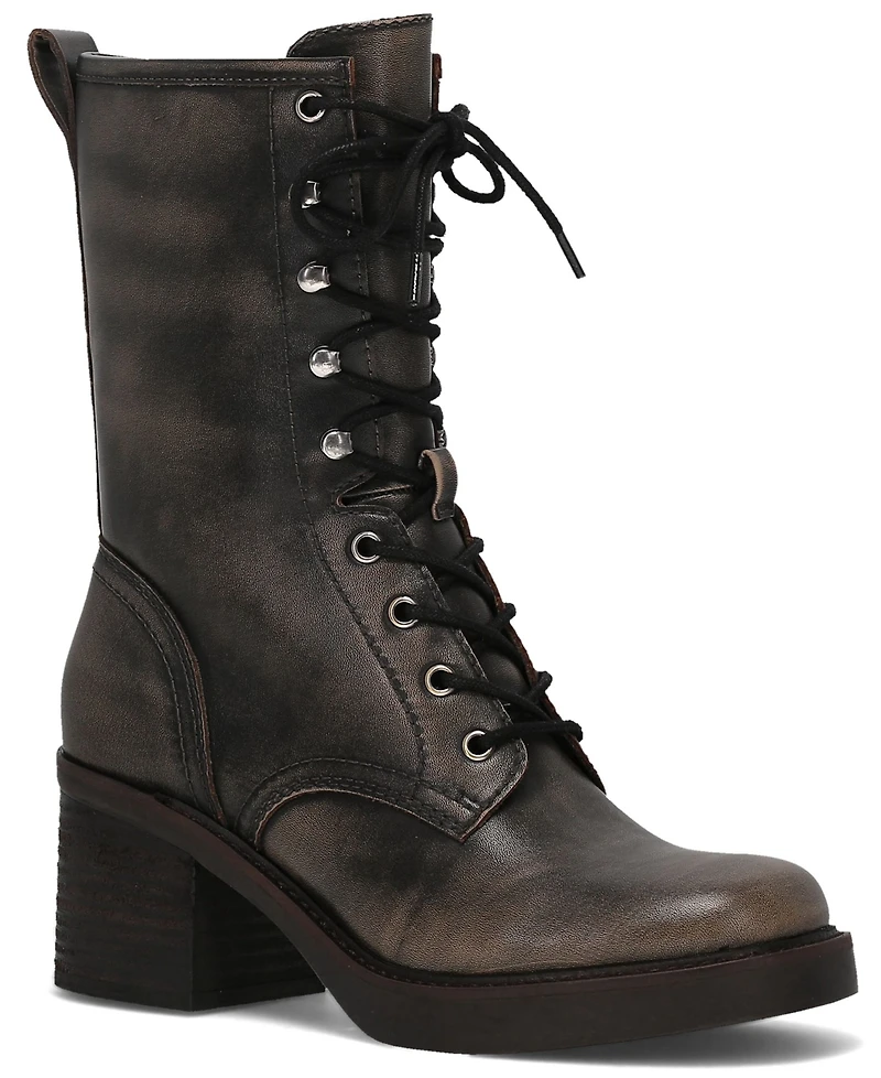 Frye and Co. Women's Fynn Combat Toga Lace-Up Booties