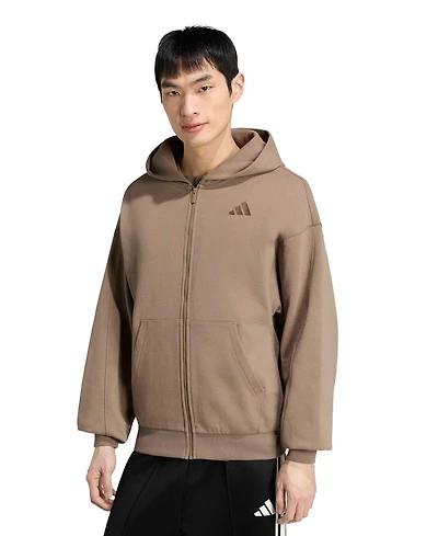 adidas Men's Kit Small Logo Full-Zip Hooded Jacket
