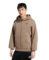 adidas Men's Kit Small Logo Full-Zip Hooded Jacket
