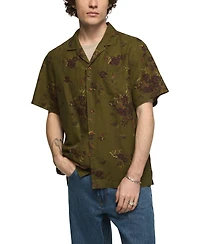 Lucky Brand Men's Printed Short-Sleeve Camp Collar Shirt