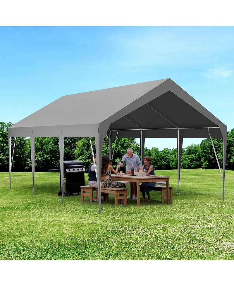 gaomon Carport Heavy Duty Car Canopy Uv Resistant Waterproof Portable Garage for Car, Boat, Party, Storage Shed