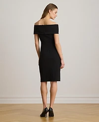 Lauren Ralph Women's Faille Off-the-Shoulder Cocktail Dress