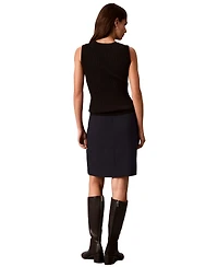Calvin Klein Petite A-Line Twill Knee-Length Skirt