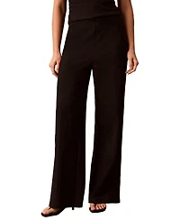 Calvin Klein Petite High-Rise Wide-Leg Pants