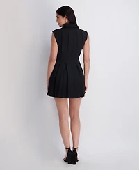 Siena Women's Collared Bonded Gab Mini Dress