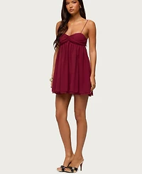 Edikted Women's Ariellah Chiffon Babydoll Mini Dress