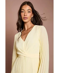 Coast Women's Pleated Wrap V-Neck Maxi Dress