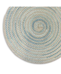 Dainty Home Belmar 15" Round Natural Paper Multicolor Placemats Set of 4 - Durable Table Mats